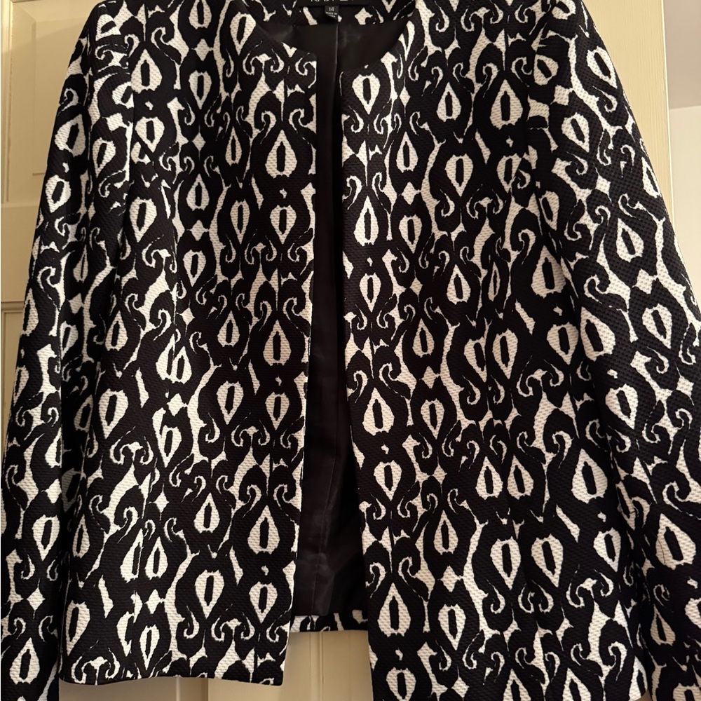 Kasper Monochrome Patterned Blazer